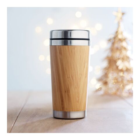 Gobelet double paroi en bambou bois | sans marquage | non disponible | non disponible | non disponible