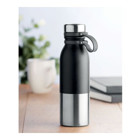 Bouteille double paroi 600ml. noir | sans marquage | non disponible | non disponible | non disponible