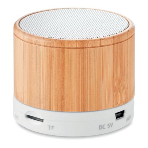 Haut-parleur Bluetooth bambou. blanc | sans marquage | non disponible | non disponible | non disponible