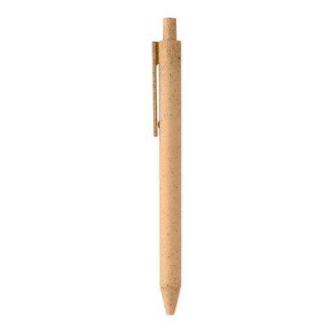 Stylo poussoir blé paille PP. orange | sans marquage | non disponible | non disponible