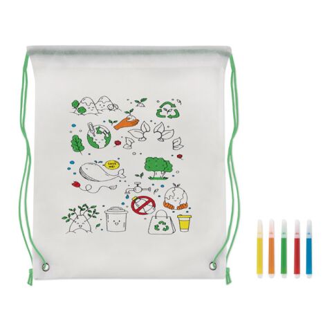 Sac à cordon non tissé lime | sans marquage | non disponible | non disponible | non disponible