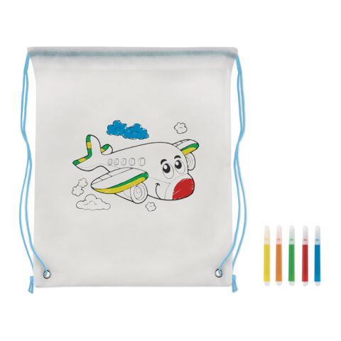 Sac à cordon non tissé bleu ciel | sans marquage | non disponible | non disponible | non disponible