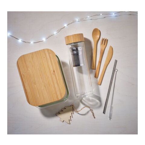 Lunchbox en verre et bambou transparent | sans marquage | non disponible | non disponible | non disponible