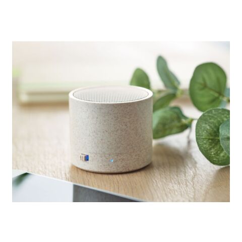 Haut-parleur BT paille de blé A beige | sans marquage | non disponible | non disponible | non disponible