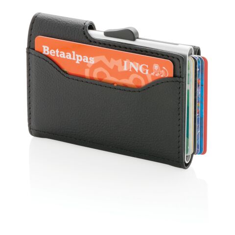 Porte-cartes / portefeuille anti-RFID C-Secure noir-argent | sans marquage | non disponible | non disponible | non disponible