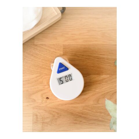 Minuteur digital de douche en ABS Kendrick blanc | sans marquage | non disponible | non disponible