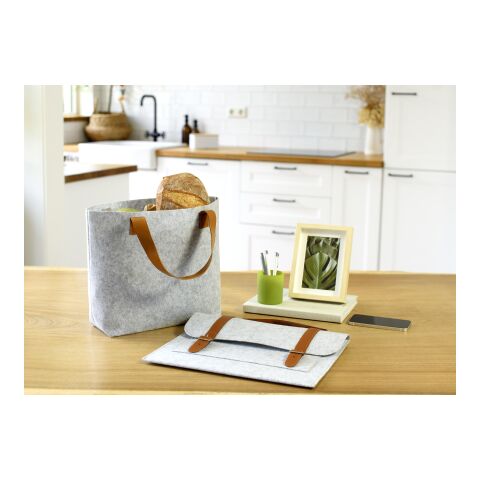 Sacoche en feutre Rpet Amelia gris clair | sans marquage | non disponible | non disponible