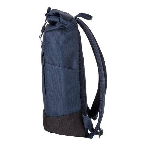 Sac à dos porte-ordinateur roll-top en polyester 600D Oberon bleu | sans marquage | non disponible | non disponible