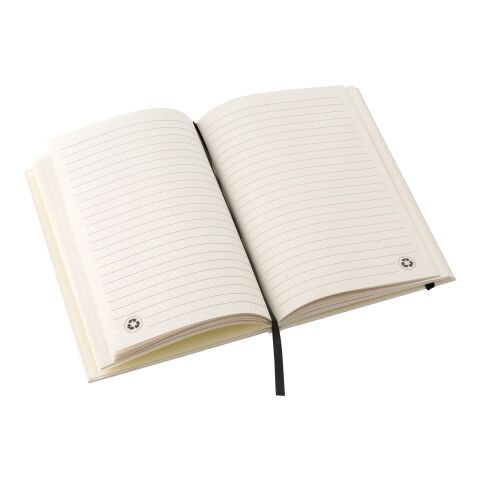 Carnet A5 en carton recyclé Hudson noir/blanc | sans marquage | non disponible | non disponible