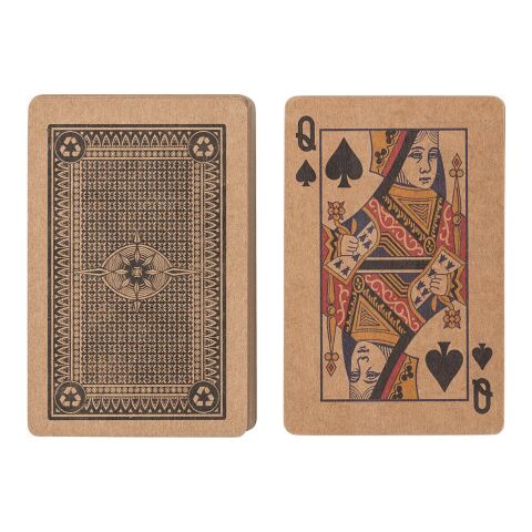 Set de 2 jeux de cartes en carton recyclé Arwen marron | sans marquage | non disponible | non disponible