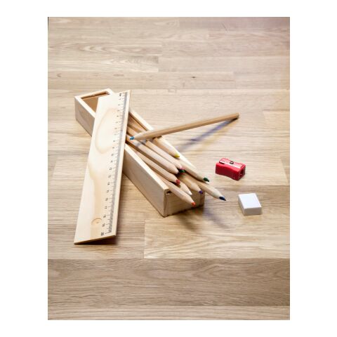 Plumier en bois marron | sans marquage | non disponible | non disponible