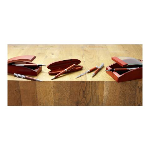 Parure de stylo bille et roller marron | sans marquage | non disponible | non disponible