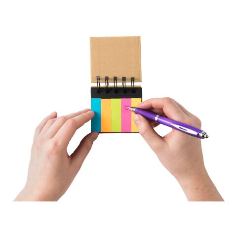 Carnet à spirale contenant 250 papiers repositionnables marron | sans marquage | non disponible | non disponible