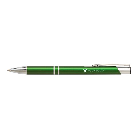 Stylo à bille en aluminium vert | sans marquage | non disponible | non disponible