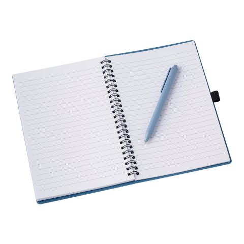 Carnet à spirale en fibre de paille avec couverture en PP bleu | sans marquage | non disponible | non disponible