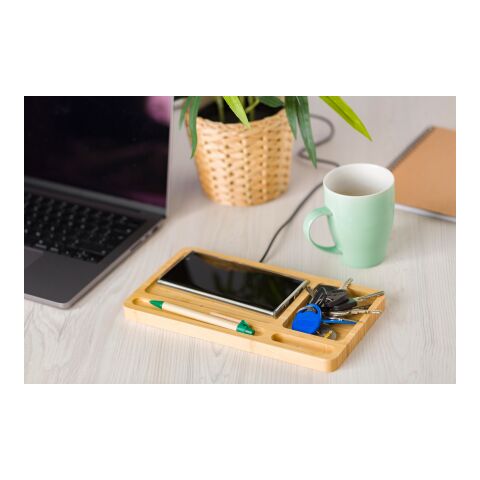 Organiseur de bureau avec chargeur marron clair | sans marquage | non disponible | non disponible