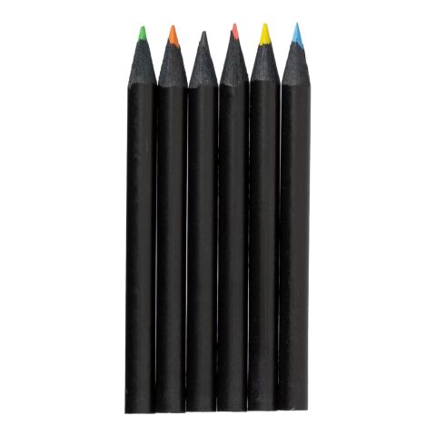Set de 6 crayons Holger noir | sans marquage | non disponible | non disponible
