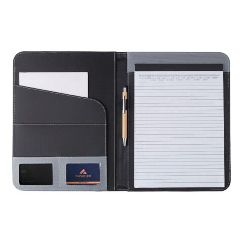 Conférencier A4 en polyester 600D gris | sans marquage | non disponible | non disponible