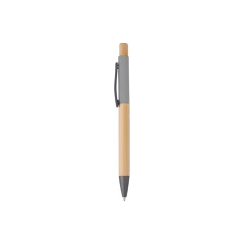 Stylo bille en bambou Cesar gris | sans marquage | non disponible | non disponible
