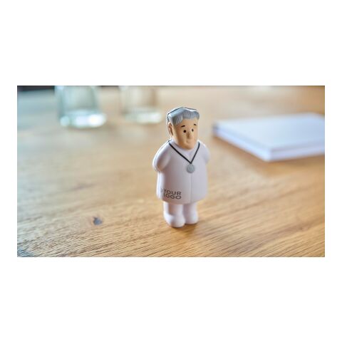 Anti-stress &#039;médecin&#039; en PU. blanc | sans marquage | non disponible | non disponible