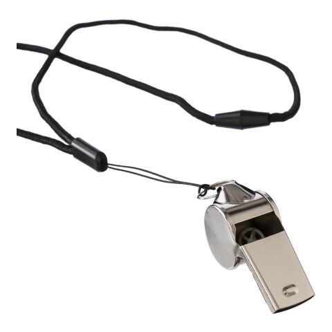 Sifflet tour de cou en métal Rebecca argent | sans marquage | non disponible | non disponible