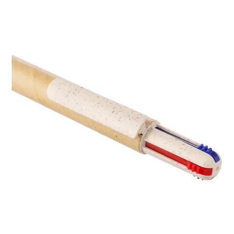 Stylo à bille en carton recyclé Debra rouge | sans marquage | non disponible | non disponible