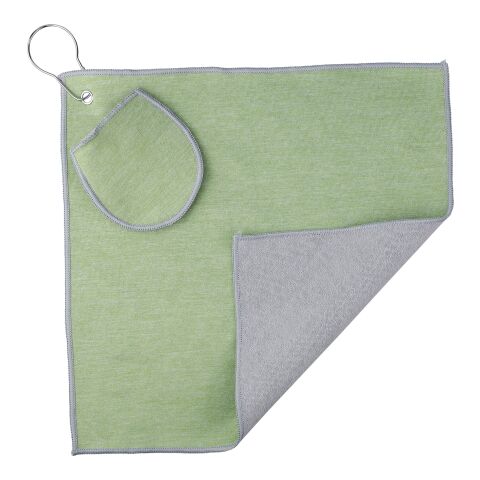 Serviette de golf en rPET Idris vert clair | sans marquage | non disponible | non disponible