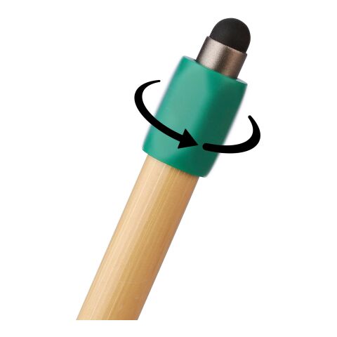 Stylo bille en bambou avec fonction spinner Fenn vert | sans marquage | non disponible | non disponible