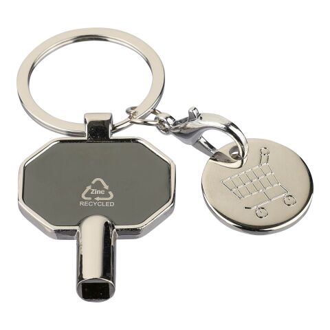 Porte-clés purgeur de radiateur en alliage de zinc recyclé Mara noir | sans marquage