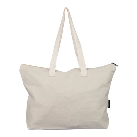 Sac shopping en polycoton recyclé 330 g/m2 Malina beige | sans marquage
