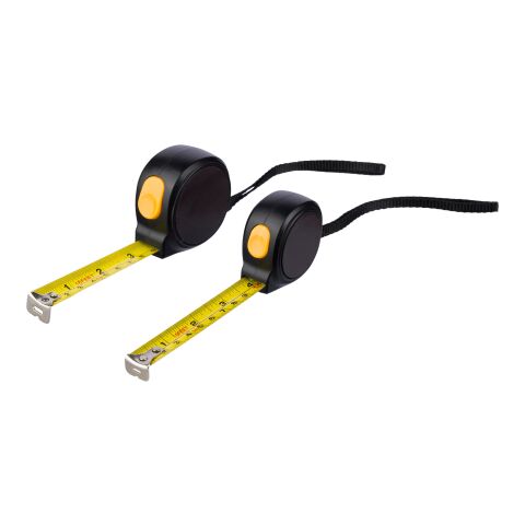 Mètre-ruban de 3 m en ABS Akira noir | sans marquage