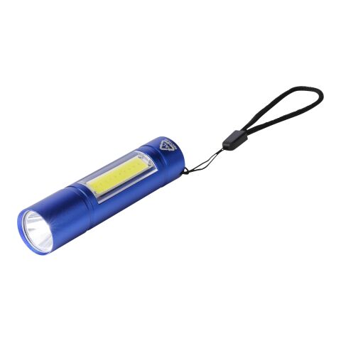 Lampe de poche COB en aluminium recyclé Sami bleu cobalt | sans marquage | non disponible | non disponible