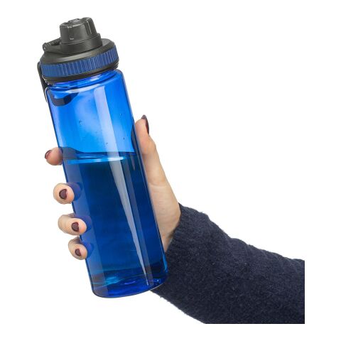 Gourde de 750 ml en rPET Olivian bleu cobalt | sans marquage | non disponible | non disponible
