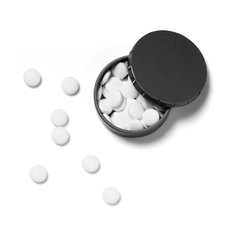 Boîte en métal avec bonbons à la menthe noir | sans marquage | non disponible | non disponible