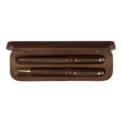 Stylo bille twist en bois de noyer Noa marron | sans marquage | non disponible | non disponible