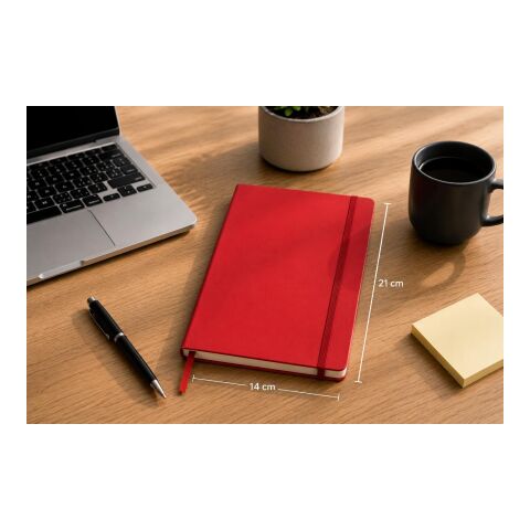 Carnet de note A5 - pages lignées rouge