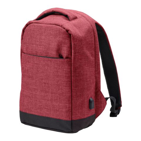 Sac à dos antivol en polyester 600D rouge foncé