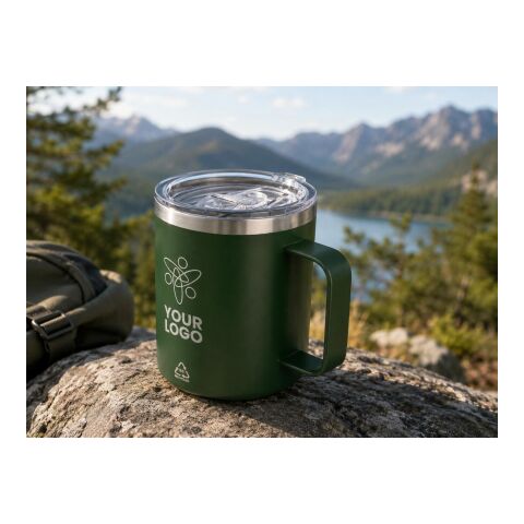 Mug double paroi en acier inoxydable Renate gris