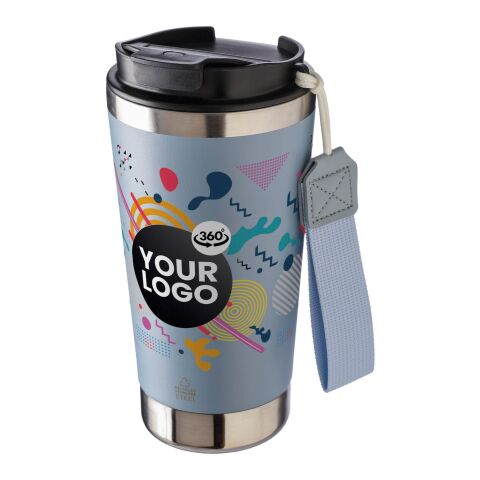 Mug isotherme en acier inoxydable recyclé Kayla blanc