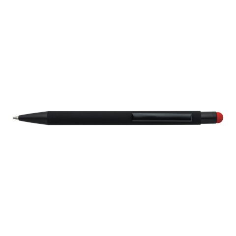 Stylo à bille en aluminium caoutchouté Formentera rouge