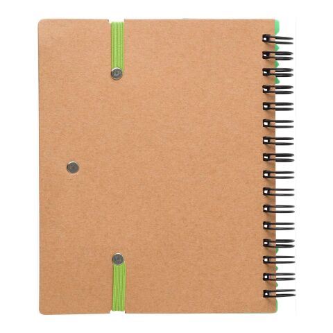 Carnet à spirale en papier recyclé Angela vert clair