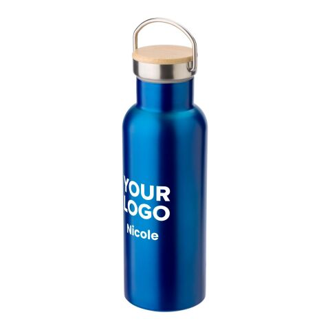 Bouteille isotherme en acier inoxydable bleu