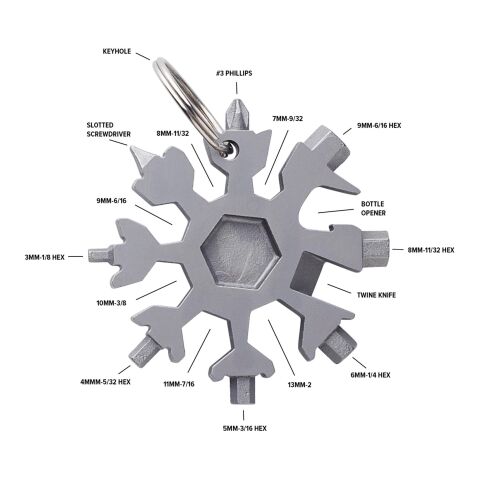 Outil multifonction en acier inoxydable Abel argent