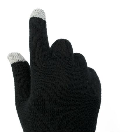 Gants munis de 3 embouts pour écran tactile. noir | sans marquage | non disponible | non disponible