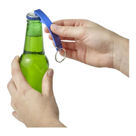 Porte-clés décapsuleur en aluminium. vert | sans marquage | non disponible | non disponible