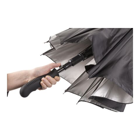 Parapluie avec ouverture automatique noir/argent | sans marquage | non disponible | non disponible