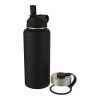 Bouteille de sport isotherme Supra 1 l avec couche de cuivre et 2 couvercles Standard | noir | sans marquage | non disponible | non disponible
