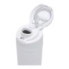 Bouteille d'eau Theron 800 ml en acier inoxydable à simple paroi recyclé RCS, avec bouchon à double fonction et paille rabatt blanc