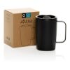 Mug 450ml en acier recyclé RCS Aviana™ Rowan noir | sans marquage | non disponible | non disponible