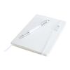 Ensemble carnet à couverture rigide A5 et stylo roller Legato Elegance Standard | blanc-blanc | sans marquage | non disponible | non disponible